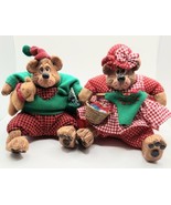 VTG Russ Berrie The Country Folks The GRIZZMAS Shelf Sitter Bears Christ... - $34.65