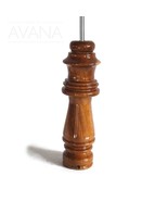 African Vintage Chess Piece Table Lamp Hand Carved in Iroko Wood D10cm x... - $219.00