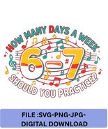 Funny 6-7 Music Meme Music Teacher Six Seven Practice Joke Tee Musician ... - $32.10 MXN