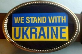  WE STAND WITH UKRAINE Epoxy Photo Buckle - NEW! - $17.77