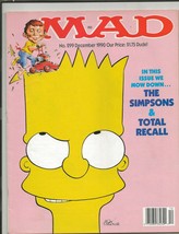 ORIGINAL Vintage December 1990 Mad Magazine #299 Bart Simpson Total Recall - £23.22 GBP