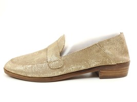 Lucky Brand Chennie Gold Glitter Penny Leather Loafer 7.5 - £16.44 GBP