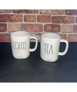 Set of 2 - Rae Dunn - COFFEE/TEA Mug with Handle - White/Cream - $18.70