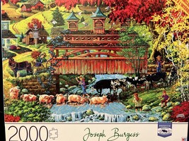 Joseph Burgess 2000 piece puzzle, poster included, NIB. Washday bridge - $35.00
