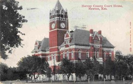 Harvey County Court House Newton Kansas 1910 postcard - £5.42 GBP
