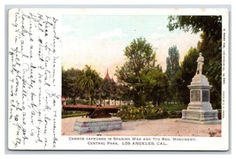 Soldiers Monument Cannon Central Park Los Angeles CA 1903 UDB Postcard U16 - £2.05 GBP