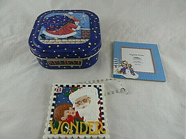 Mary Engelbreit 3” WONDER Christmas Ornament + Magnetic frame + 5&quot; Belie... - $18.80