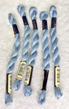 5 MINT Anchor Perle Pearl Cotton #976 Lt Blue Embroidery Floss Vintage S... - $11.39