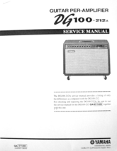 Yamaha DG100-212A Guitar Amplifier Guitar Amp Service Manual Booklet - $11.87