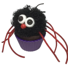 Cupcake Itsy Bitsy Spider Ornament Christmas Halloween Black Legs Hallmark 2014 - £8.03 GBP