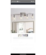 DRNANLIT Brushed Nickel Bathroom Light Fixture, 4-Light,  - $134.19 CAD