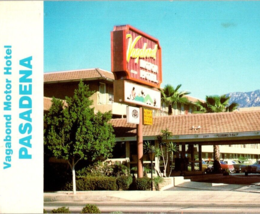 Vintage 1970s Vagabond Motel Pasadena CA Multi-View Unposted Panorama Postcard - £16.04 GBP
