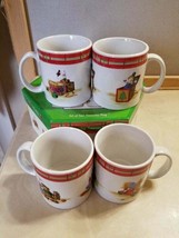 NIB Sakura Christmas Morning Mugs Cups Hot Cocoa Coffee Tea Free Shipping - $25.73
