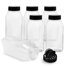 Royalhouse - 6 Pack - 32 Oz With Black Cap - Spice Jars Bottles Containe... - £22.36 GBP