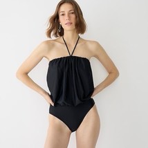 J. Crew Black Draped Blouson One Piece Swim Suit Bathing Size 24 NWT - $45.80