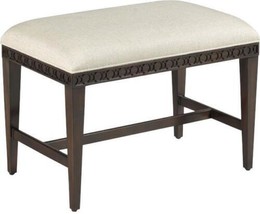 Bench WOODBRIDGE Square Tapered Posts Pierced Fretwork Rectangular Seat - £814.54 GBP