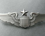 USAF AIR FORCE LARGE SENIOR PILOT WINGS LAPEL PIN BADGE 3 INCHES - £6.38 GBP