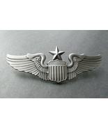 USAF AIR FORCE LARGE SENIOR PILOT WINGS LAPEL PIN BADGE 3 INCHES - £6.26 GBP