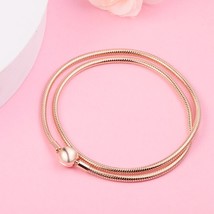 14k Rose gold-plated Moments Snake Chain Necklace Can customize any size  - $79.49 CAD - $98.67 CAD