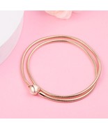 14k Rose gold-plated Moments Snake Chain Necklace Can customize any size  - £45.62 GBP+