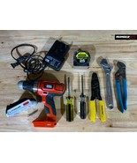 9 Piece Home Hand Tool Set Kit Household Mechanics Drill Tape Measure Wr... - £50.61 GBP