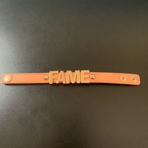 Orange Faux Leather Bracelet With Rose Gold Tone Letters FAME BCB Genera... - $5.00