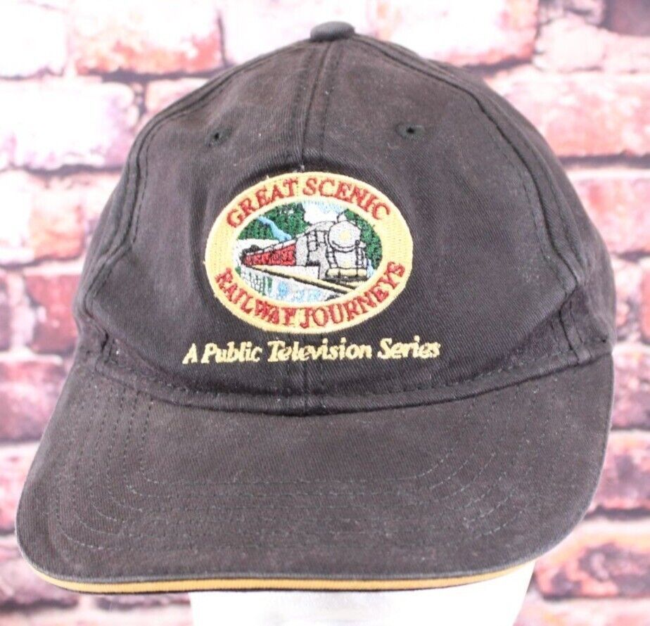 Great Scenic Railway Journeys Black Adjustable Cap 100% Cotton - $7.85