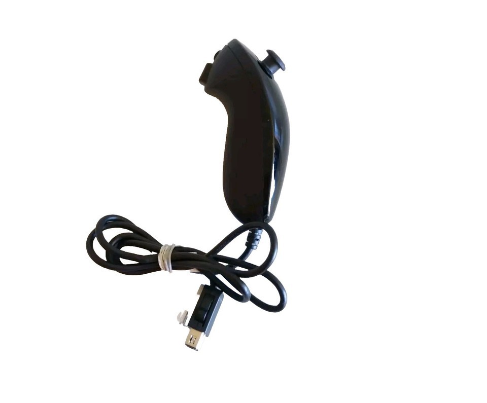Authentic Nintendo Wii Nunchuck Controller Black OEM,Tested! Read Descri... - $9.26