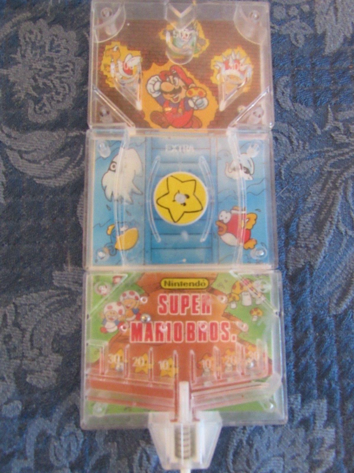 Primary image for Vtg 1988 BBI NES Nintendo Super Mario Bros. Action Pinball Slide N Shoot Toy 