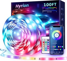 Hyrion 100 Ft Bluetooth Led Strip Lights,Music Sync Color Changing, App+... - $35.99