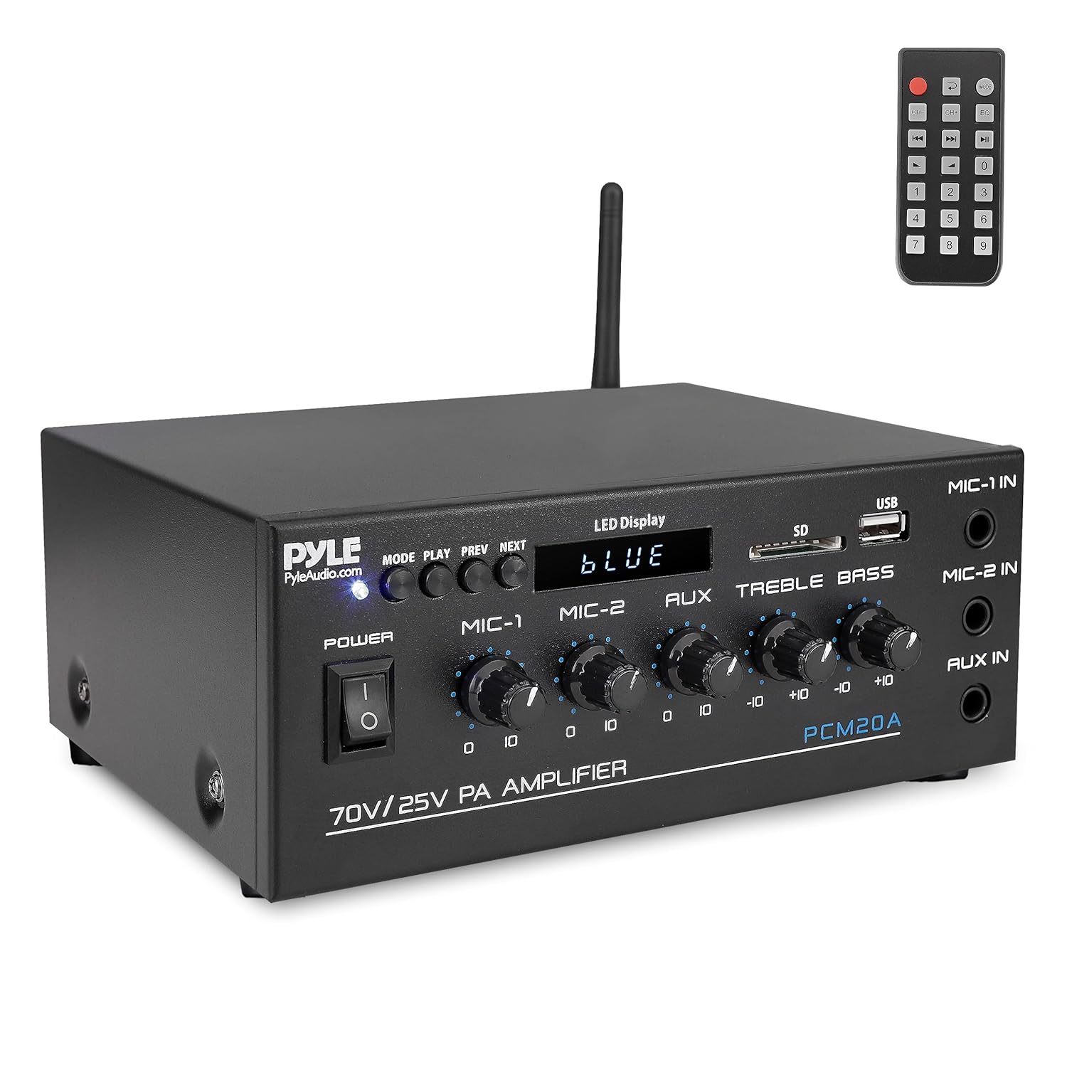 Pyle PCM20A - Compact Mini Home Power Amplifier - 40W Smart Small Audio Stereo R
