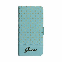 Guess Gianina Slim Book Flip Case Cover for Samsung Galaxy S5 - Turquoise  - $78.65 CAD