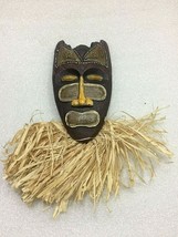 New African gum hand painted tribal mask hanging wall souvenir-15 cm x 7 cm - $27.72