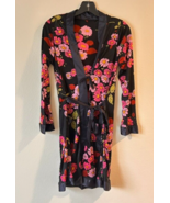 Vintage Mugler Elegante floral gerber daisies dark floral robe Small - €37,90 EUR