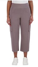 Sage Womens Cargo Pants Gray Grey Active Stretch Pockets Cropped Midweight - $38.99