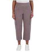 Sage Womens Cargo Pants Gray Grey Active Stretch Pockets Cropped Midweight - $53.50 CAD