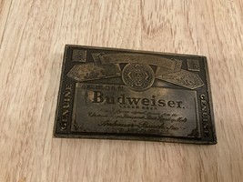 Vintage Budweiser Belt Buckle Beer Advertising The king of beers 3.75&quot; x 2.25&quot; - £18.52 GBP