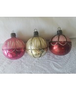 Poland Mercury Glass Christmas Ornaments Handpainted - $12.38