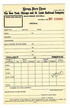 Nickel Plate Road Milk Cream Waybill 1946 New York Chicago &amp; St Louis Ra... - $24.72