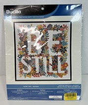 Bucilla Needlepoint Kit Be Still 10.5” x 11.5” Floral - £14.78 GBP