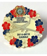 VFW Lapel Pin Badge Hawaii Commander Frederic Chang 2014-15 3cm - $7.65