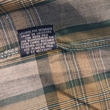 Puritan Button Up Long Sleeve Men's Plaid Green Shirt Spread Collar Size Large image 5