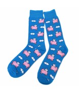 Men&#39;s Hipster Designer Pink Pigs Fly Take to The Sky Crew Dress Socks (B... - €17,15 EUR