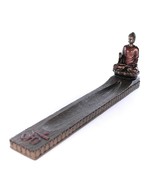 BUDDHA STICK INCENSE BURNER 10&quot; Long Holder HIGH QUALITY Resin Statue Gi... - €17,33 EUR