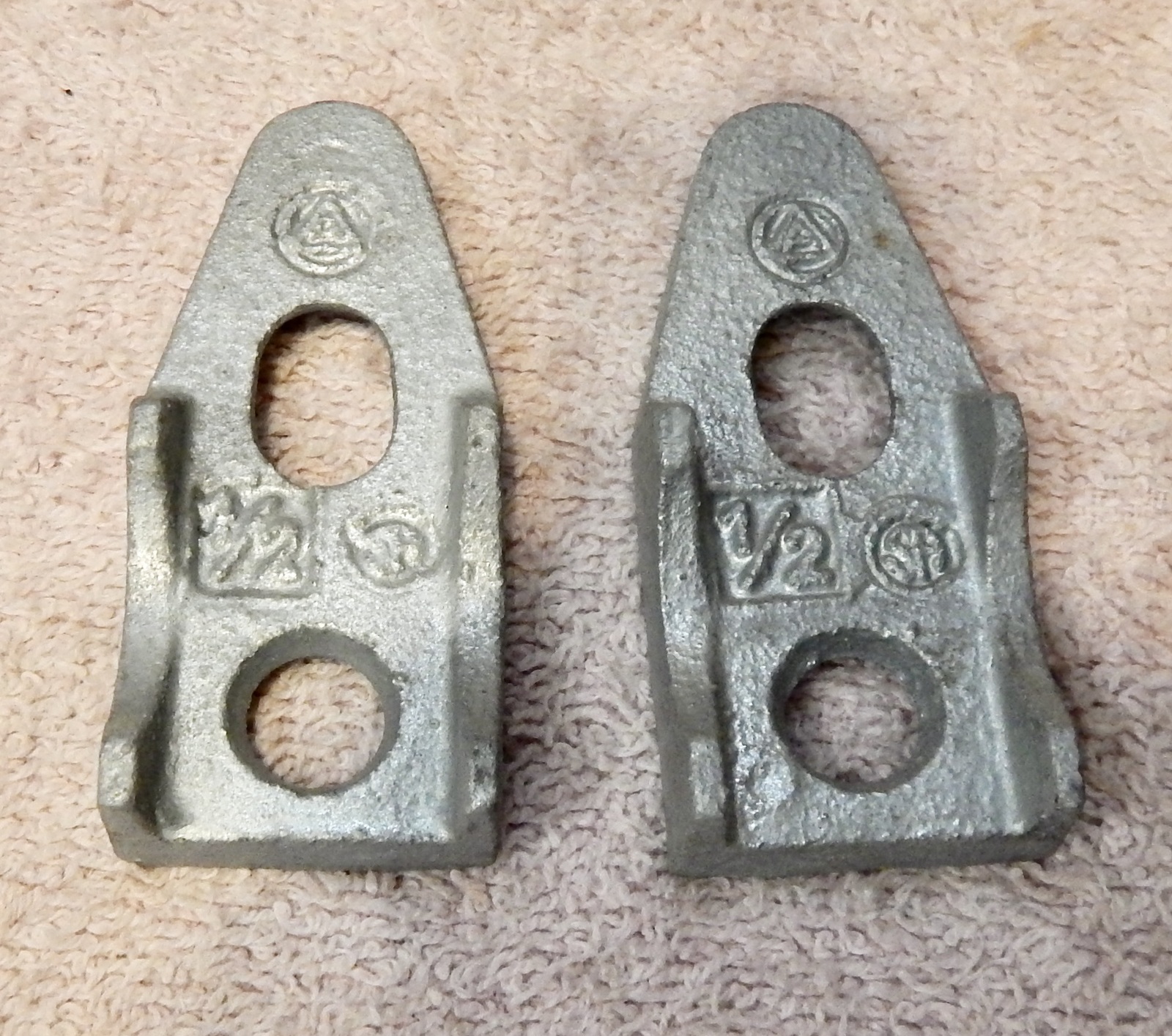 Rigid Conduit Clamp Backs You Choose How Many 1/2&quot;  Malleable Iron Space... - $4.89+