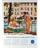 PAN AM&#39;S Airline Campion to Europe Vacations Relaxing 1964 Vintage Print Ad - €9,27 EUR