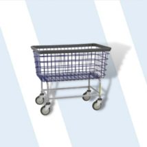 Mega Capacity &quot;Big Dog&quot; Laundry Cart, Gray Base, Blue Basket  (201GHB) - £293.88 GBP