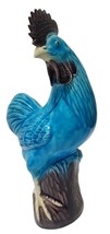 RARE Antique Turquoise Aubergine Glazed Roosters Export Birds #11 - £26.20 GBP