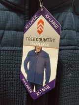 Free Country Men&#39;s Blue Polyester Long Sleeve Full Zip Casual Jacket Siz... - £26.62 GBP