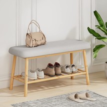 Benches For Bedrooms, Living Rooms, And Entryways Made Of Bamboo With Storage - £79.91 GBP